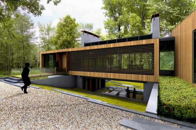 Brigde House от Joeb Moore + Partners Architects в Коннектикуте