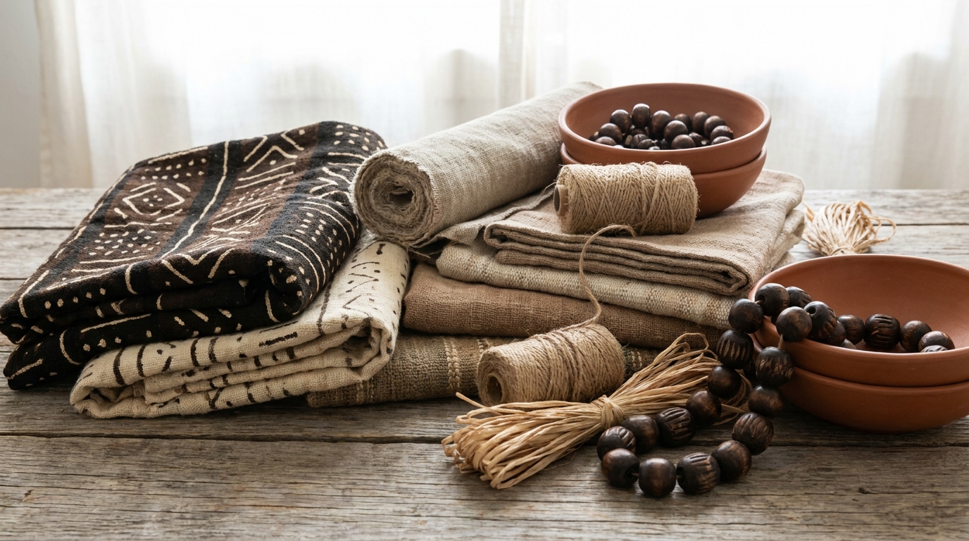 Вибір матеріалів та текстилю для стилю Афробохо