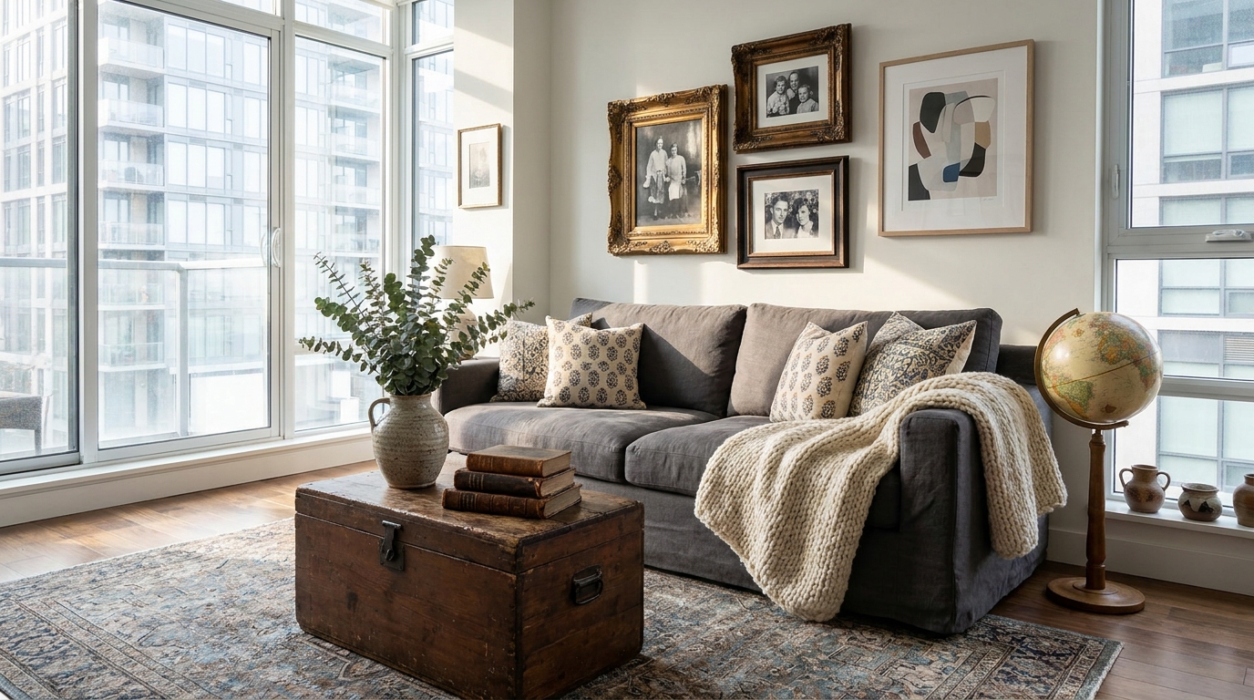 Інтер'єр як історія: як інтегрувати сімейний вінтаж та хендмейд у сучасну квартиру.