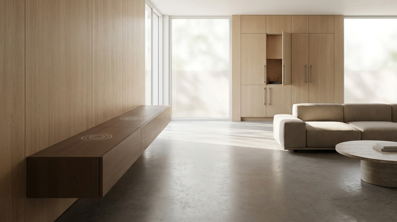 Невидимий комфорт: як заховати бездротові зарядки, роутери та побутову техніку в сучасні фасади.