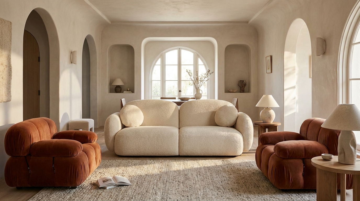 Причини популярності м'яких форм та об'ємних меблів