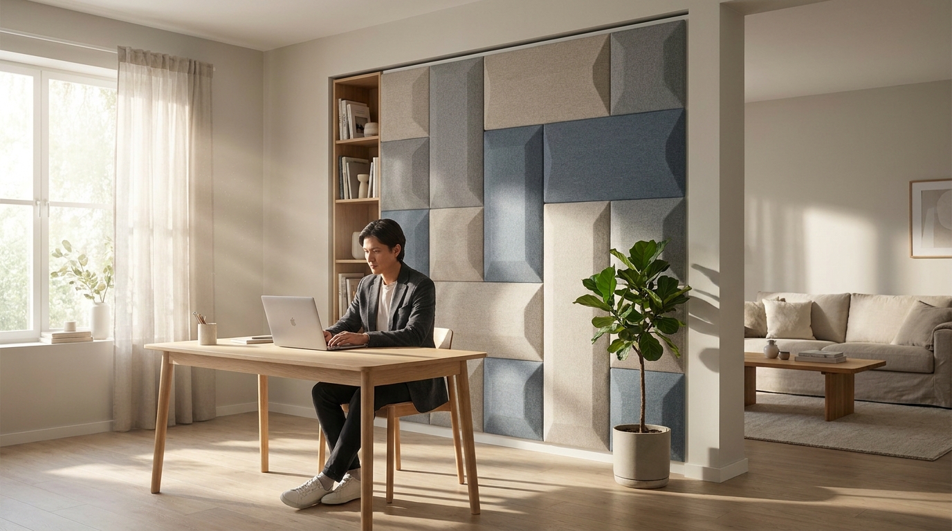 Звуковий комфорт: як стильні акустичні панелі допомагають зонувати простір та зберігати спокій при віддаленій роботі.