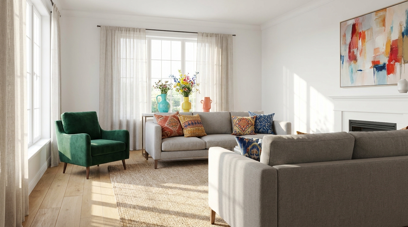 Де розмістити кольорові акценти?